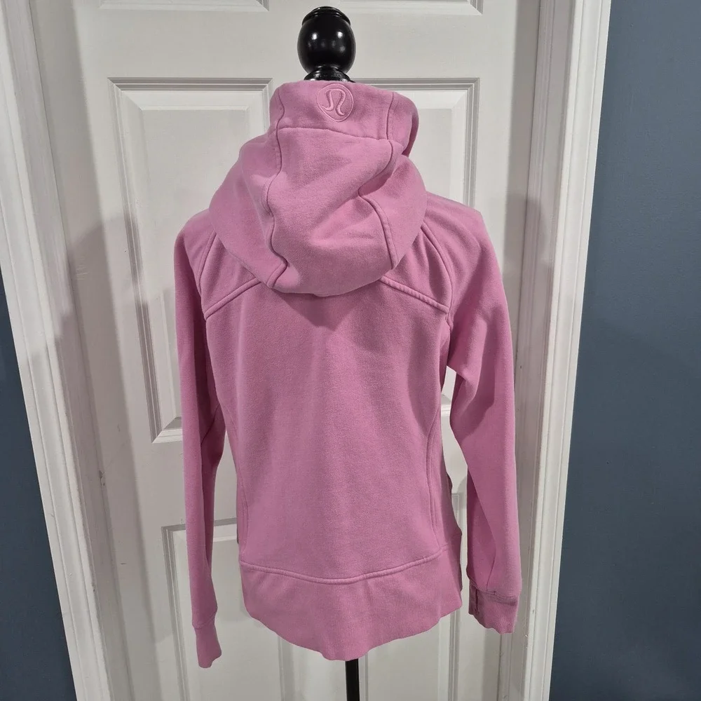 Lululemon Scuba Hoodie Womens 12 Bubblegum Pink Full Zip Sweatshirt Jacket